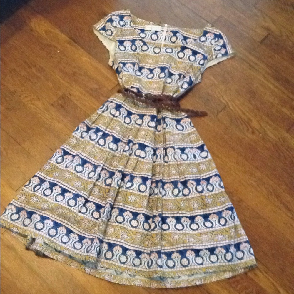 🌿Anthropologie🌿 Pleated & Patterned Dress
